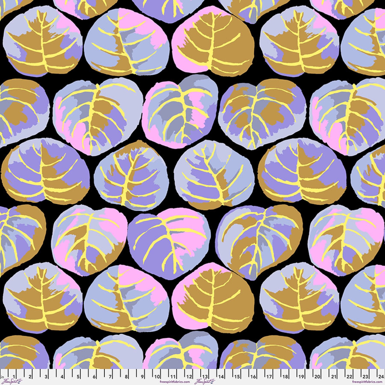 Patchwork Baumwolle - Kaffe Fassett - Palm Leaves - Contrast - February 2025